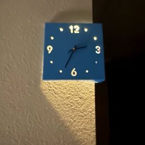 Blue Modern Wall Clock - Decorative Home Accent